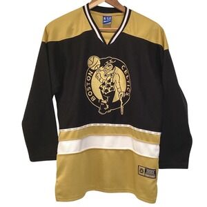 Boston Celtics Ultra Game Youth Jersey Black Gold Lucky Leprechaun Size 18-20 XL